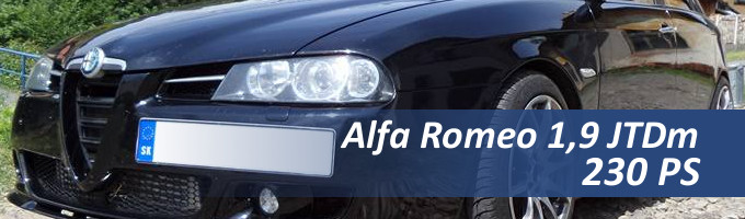 Chiptuning Alfa Romeo 1.9 JTDm 140 + turbo + intercooler