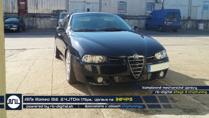 Chiptuning Alfa Romeo 2.4 JTDm, úprava na 304PS