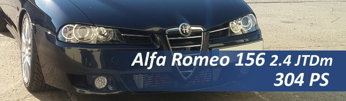 Chiptuning Alfa Romeo 156 2.4 JTDm 175 PS + turbo, intercooler, výfuk
