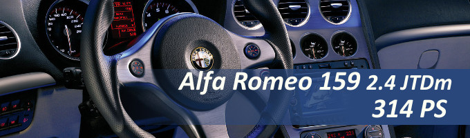 Chiptuning Alfa Romeo 159 2.4 JTDm 210 PS + turbo, výfuk